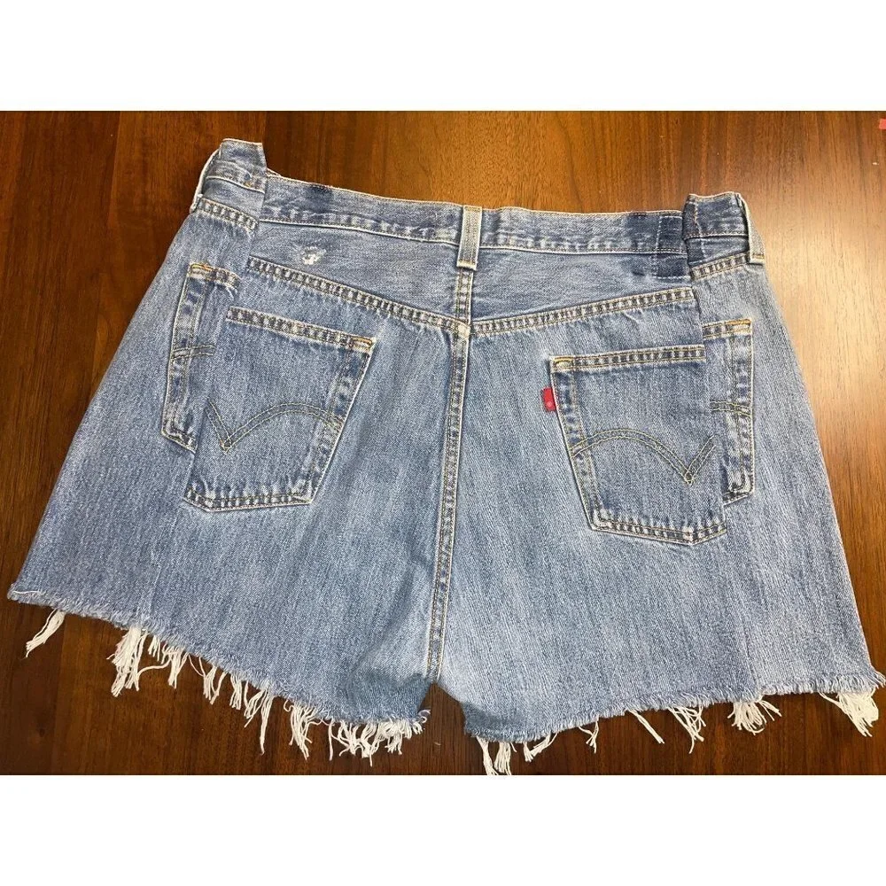 EB Denim OG Jean Denim Shorts in Light Wash 33 New Womens Jeans Revolve